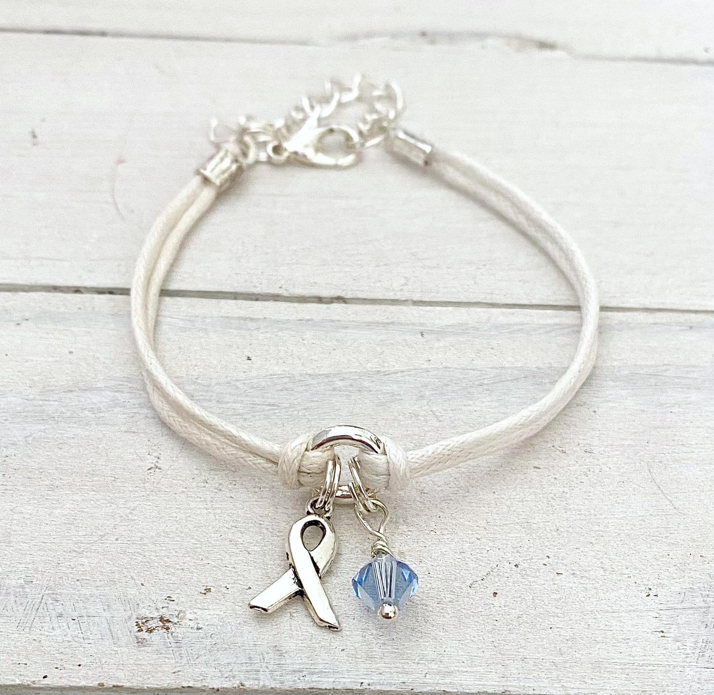 Periwinkle Awareness Bracelet Esophageal Cancer Barretts Esophagus Stomach Cancer Eating Disorders You Select Cord Color and Bracelet Length