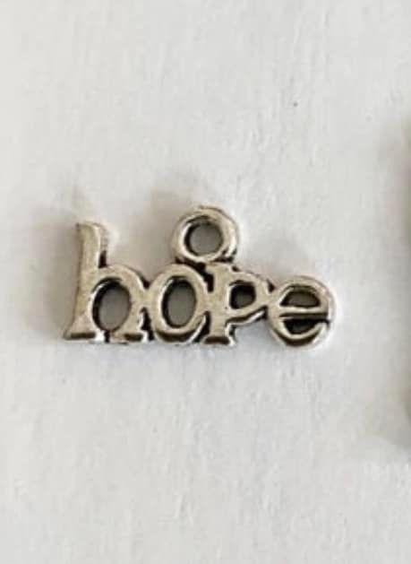 Yellow LOVE HOPE Customizable Awareness Charm Bangle Bracelet With Optional Love Hope and Letter Charm