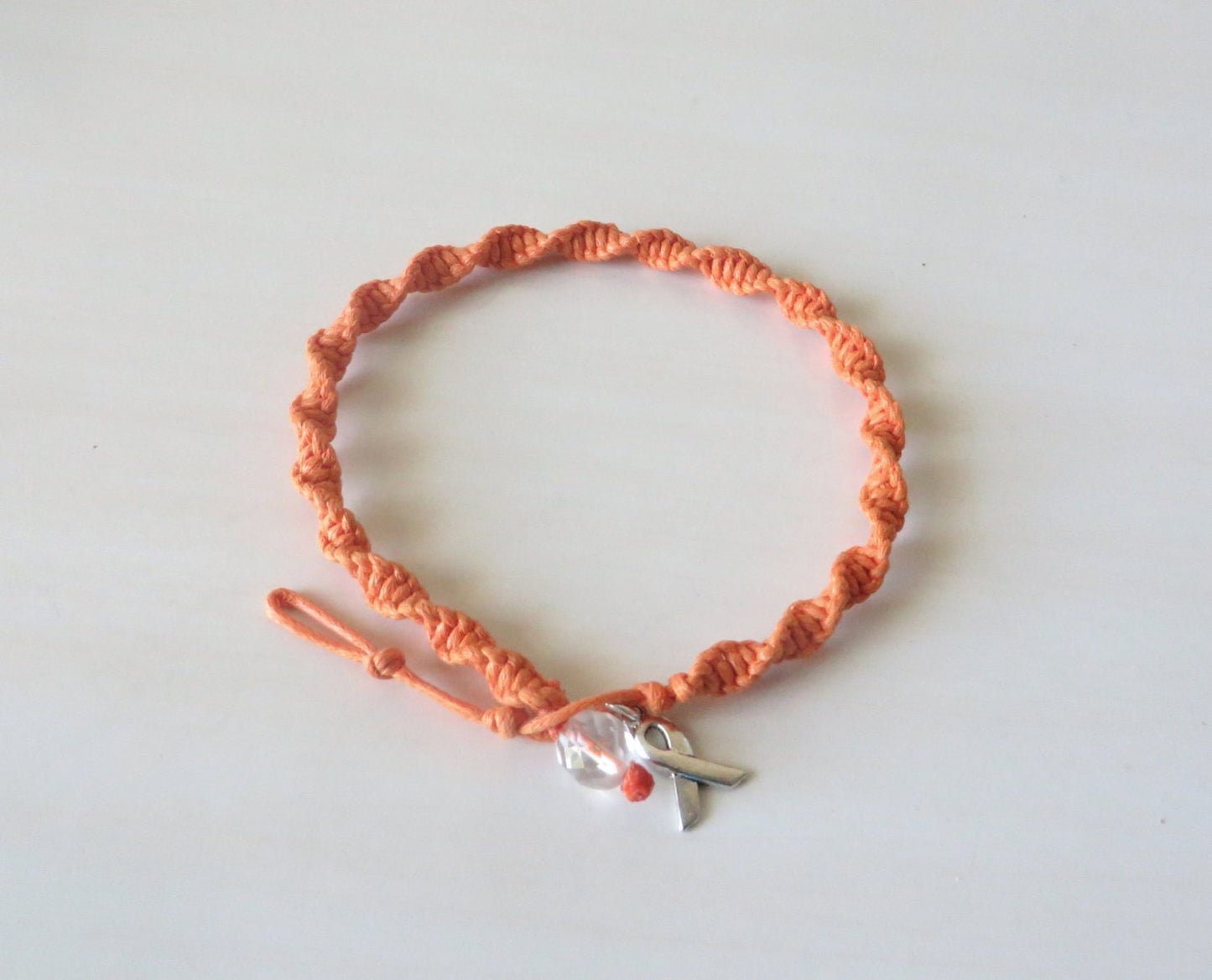 Anklet Orange Awareness Ribbon Charm Leukemia Multiple Sclerosis Kidney Cancer ADHD Rsd CRPS Self Injury Malnutrition Awareness