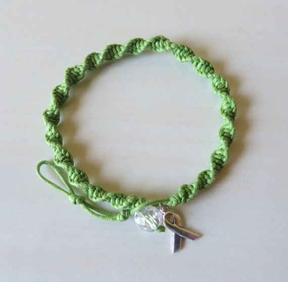 Anklet Lime Green Awareness Ribbon Charm Lymphoma