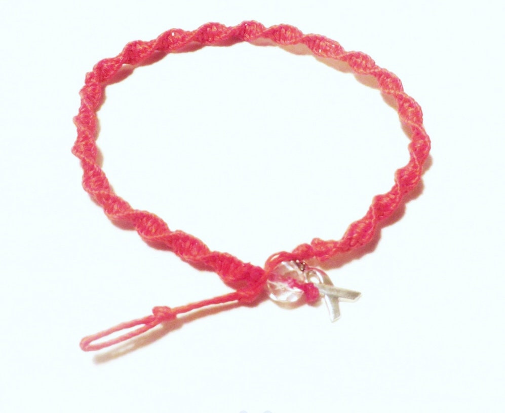 Anklet Red Awareness Ribbon Charm Heart Disease HIV Aids DUI Dare Epidermolysis Bullosa