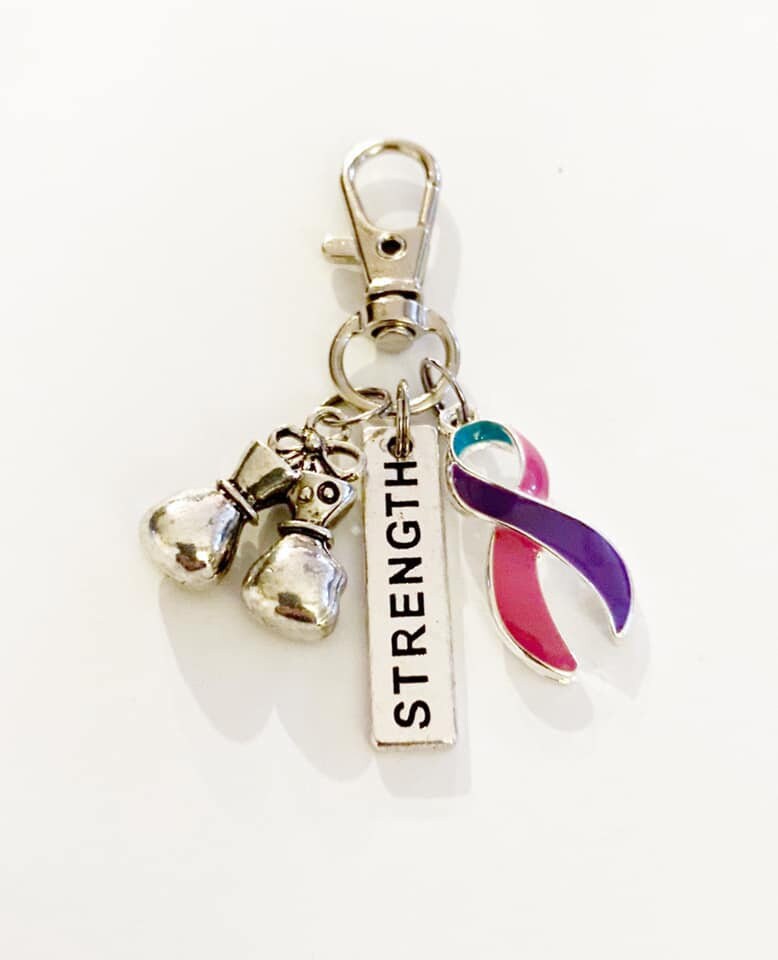 Thyoid Cancer Hashimotos Graves Lupus Awareness Zipper Pull Key Chain YOU Select Charms