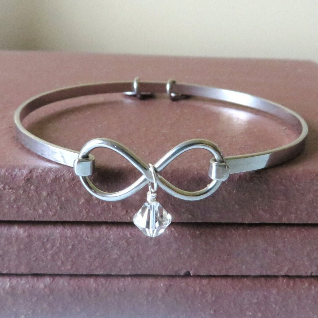 Grey Awareness HOPE LOVE Infinity Bracelet Brain Cancer Tumor Brain Injury Diabetes Asthma Awareness Parkinsons Disease YOU Choose Charm(s)