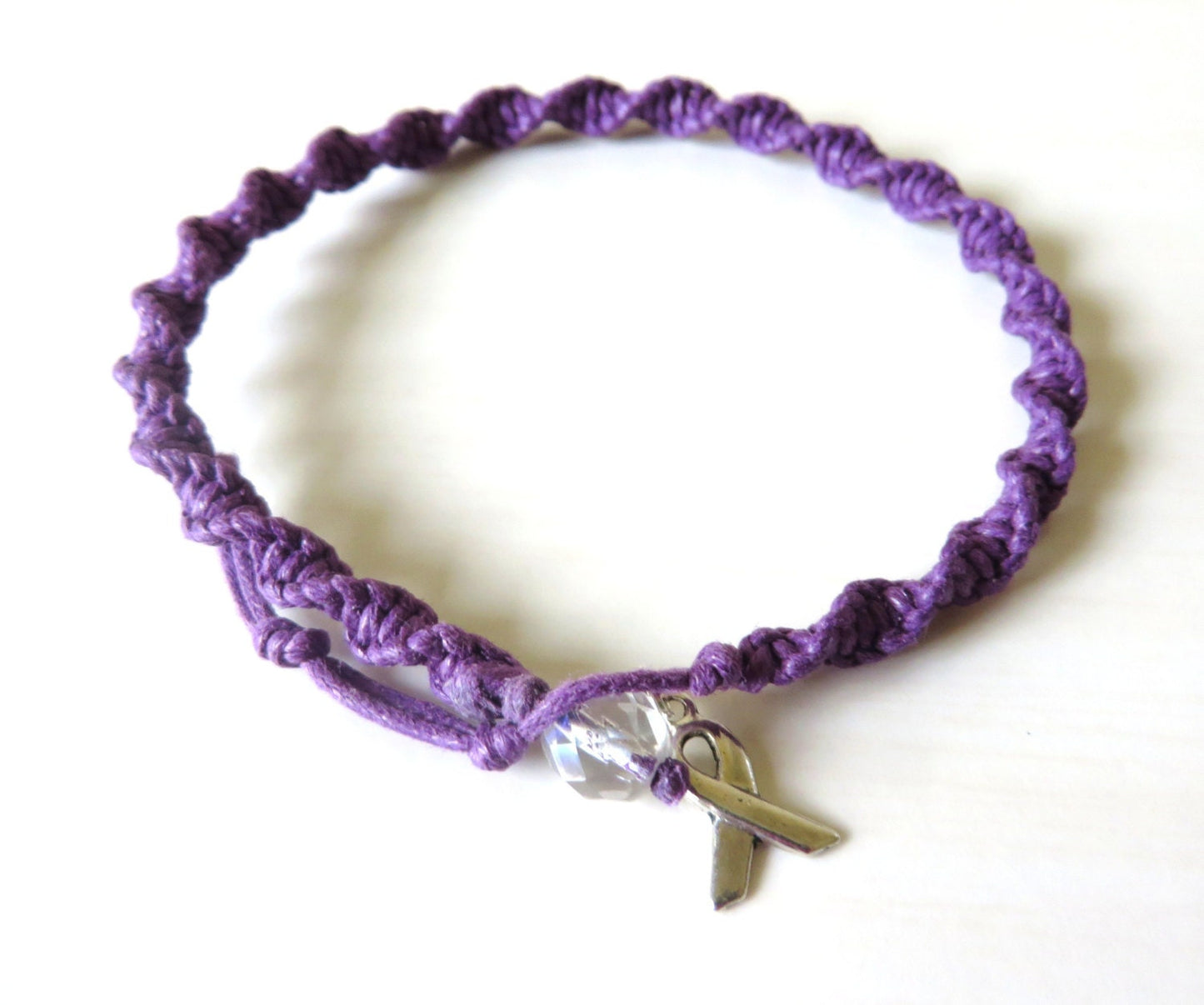 Anklet Purple Awareness Pancreatic Cancer Alzheimers Dementia Crohns Disease Domestic Violence Foster Care