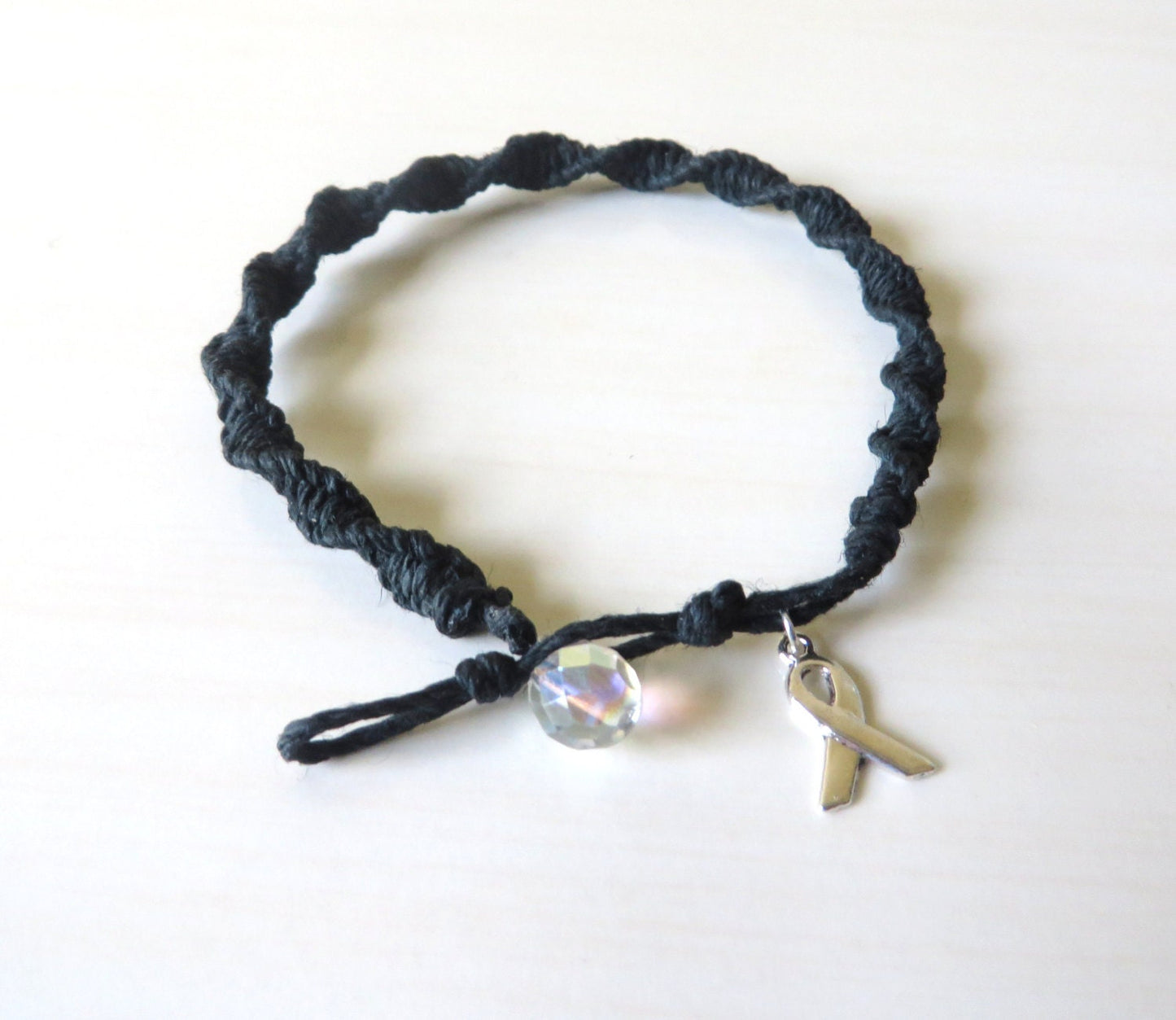 Anklet Melanoma Skin Cancer Awareness Ribbon Charm