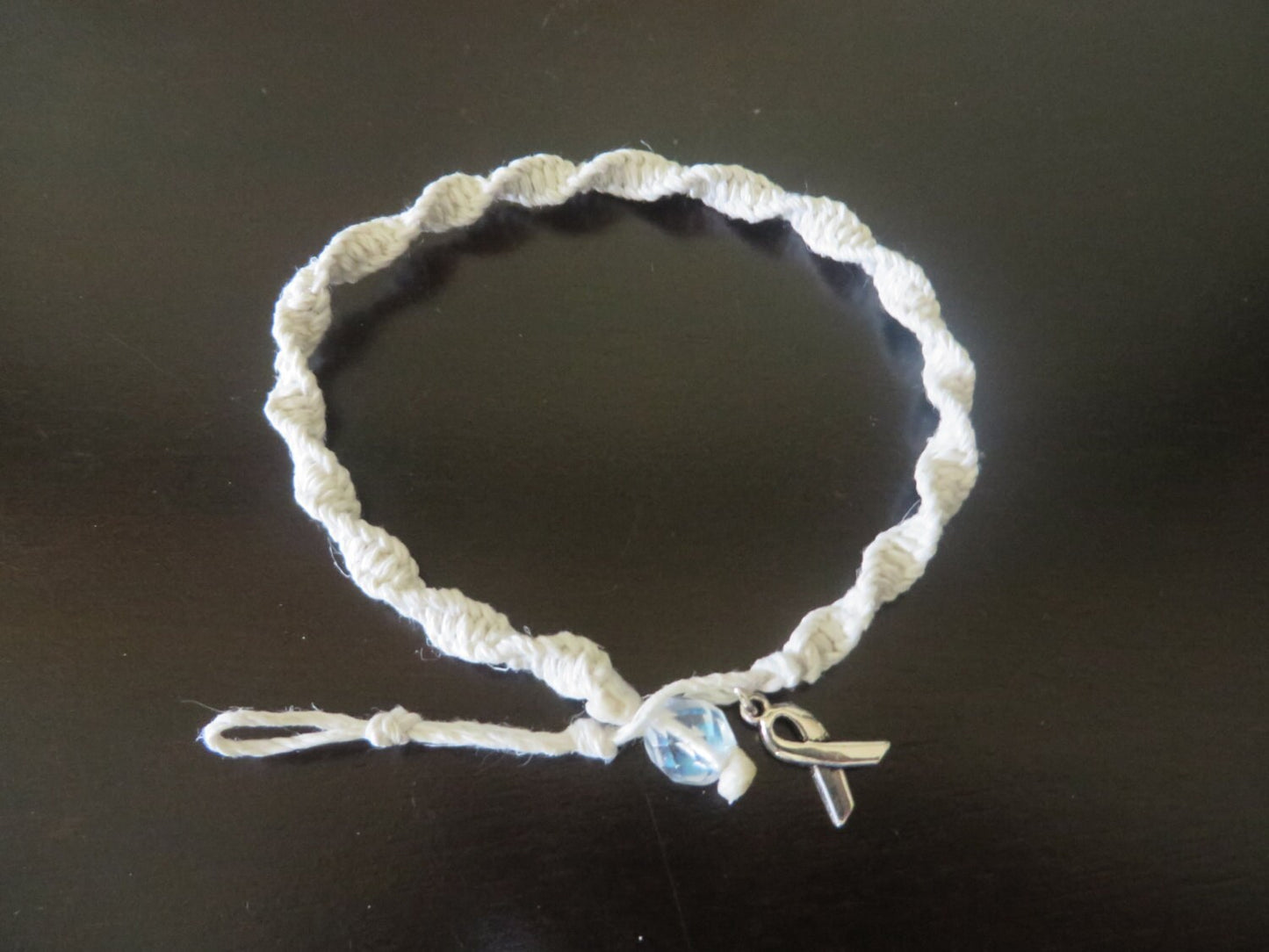 Anklet White Awareness Lung Cancer Multiple Hereditary Exostoses Severe Combined Immune Deficiency Awareness
