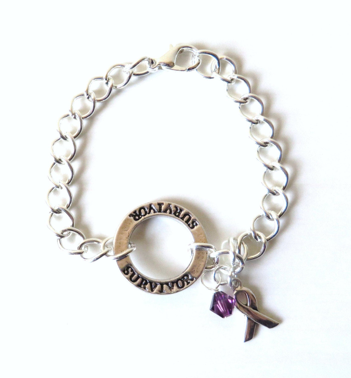 Survivor Purple Crystal Pancreatic Cancer Alzheimers Dementia Crohns Disease Domestic Violence Foster Care Sarcoidosis