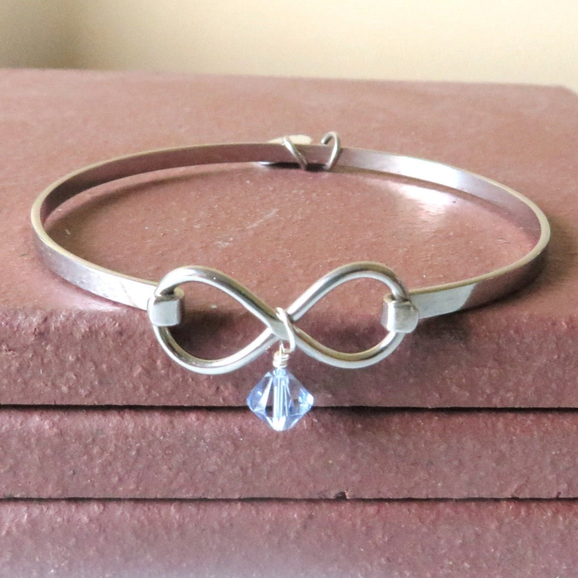 Periwinkle Awareness Stainless Steel HOPE LOVE Bracelet You Choose Charm(s)