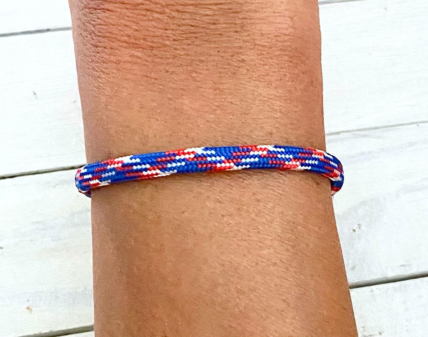 Patriotic USA July 4 Red White Blue Love America Cord Bracelet You Select Charm Choice and Length