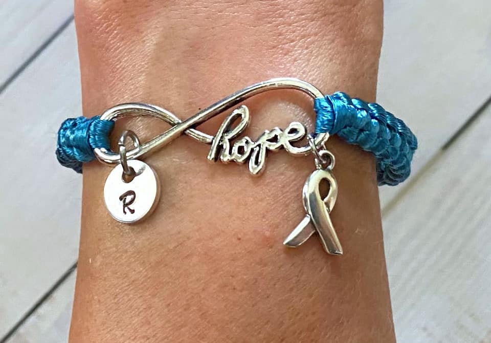 Teal Awareness HOPE Charm Bracelet Ovarian Cancer Tourettes Syndrome H –  Jewelry Designed 4 You